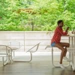 employee break room furniture outside