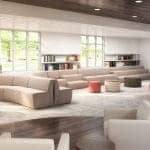 Systems furniture beige lobby furniture